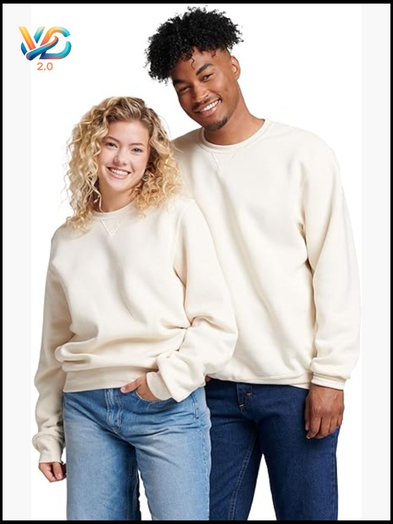 Men's Dri-Power Fleece Sweatshirt Moisture Wicking Cotton Blend Relaxed Fit